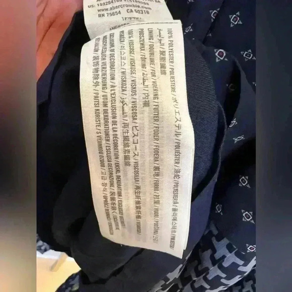 Abercrombie & Fitch Women's Geometric  Drop Waist Dress Blue 6T - Picture 8 of 8